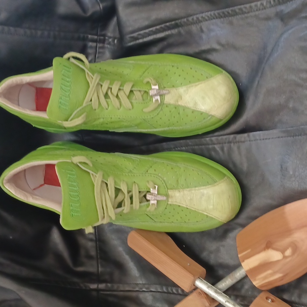 Mauri size 10 alligator and ostrich skin sneakers